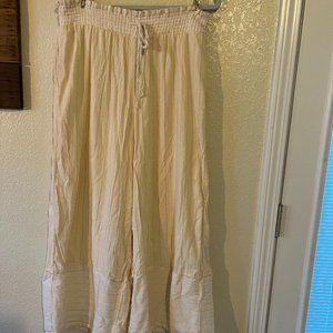 American Eagle, Wide Leg, Paper bag, Cotten/Linen Pant
